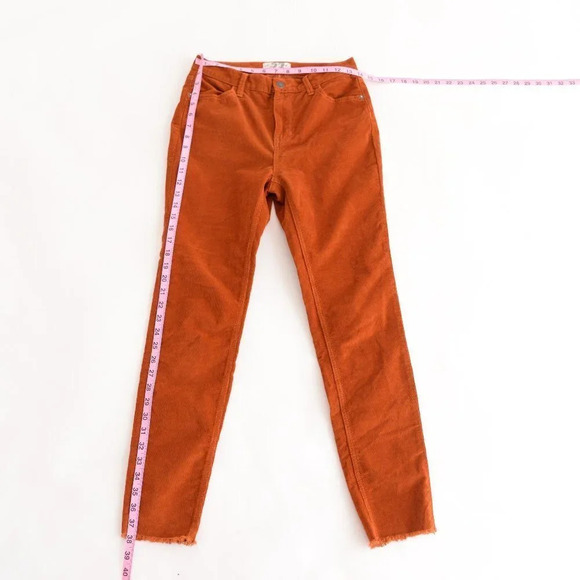 We The Free Burnt Rust Corduroy Mid-Rise Autumn Skinny Pants 27 - Picture 5 of 15